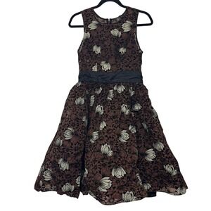 Anthropologie Frock by Tracey Reece Silk Chrysanthemum Tea Dress Size 6 Floral